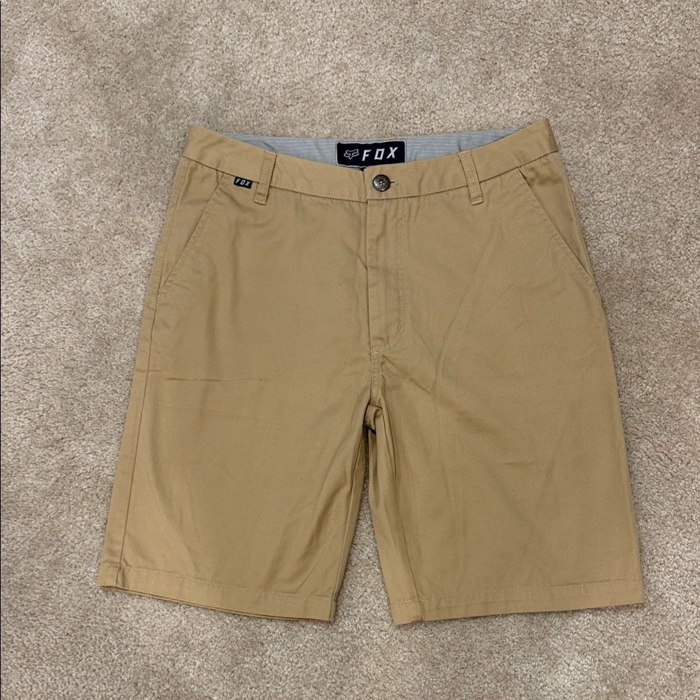 Fox Men's Khaki Flat Front Shorts